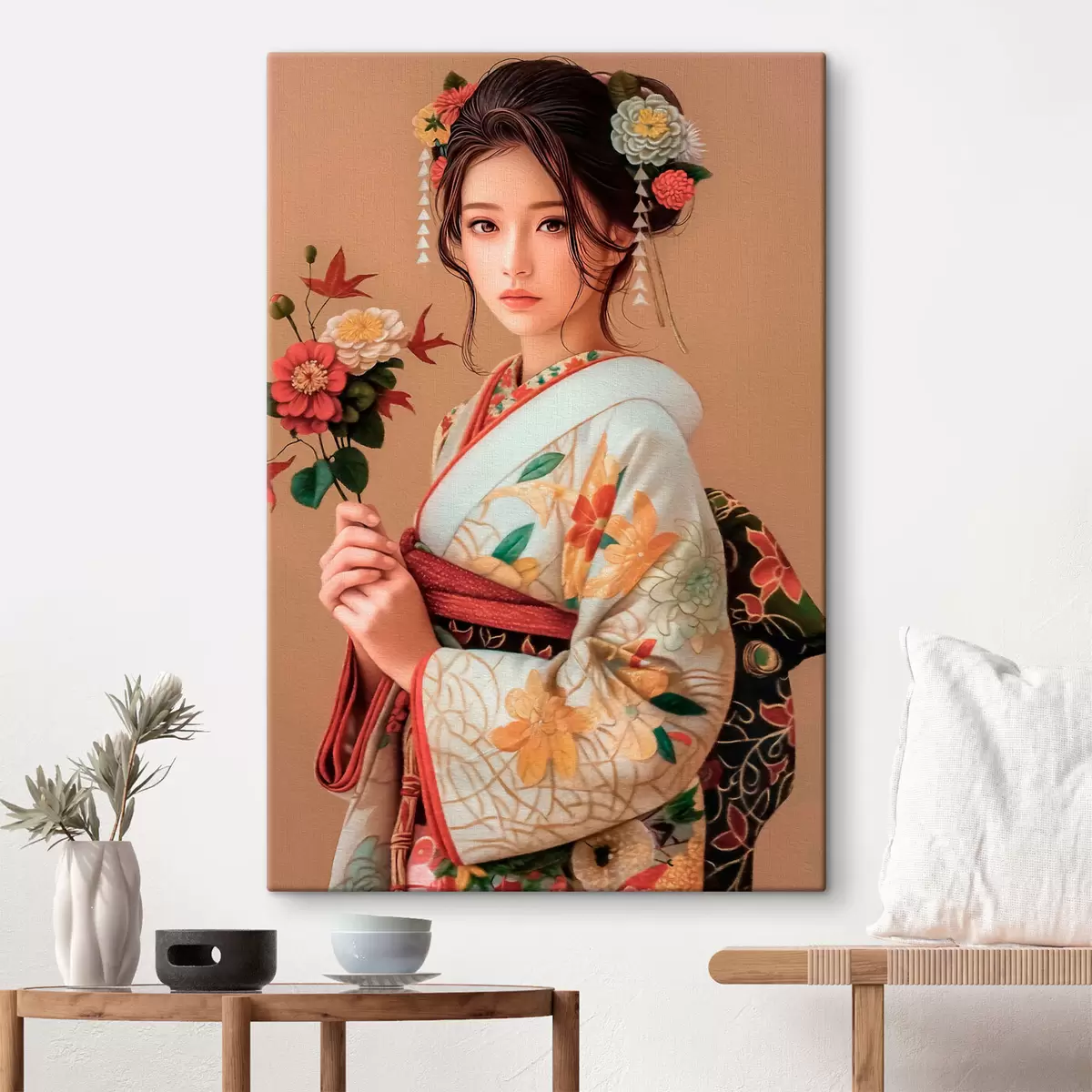 Paveikslėlis Japonė gražiu kimono s40108