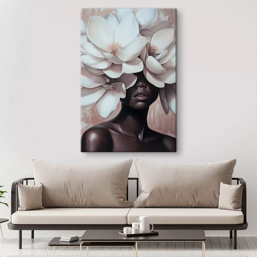 Paveikslėlis Moteris su gėlėmis ant galvos s39899