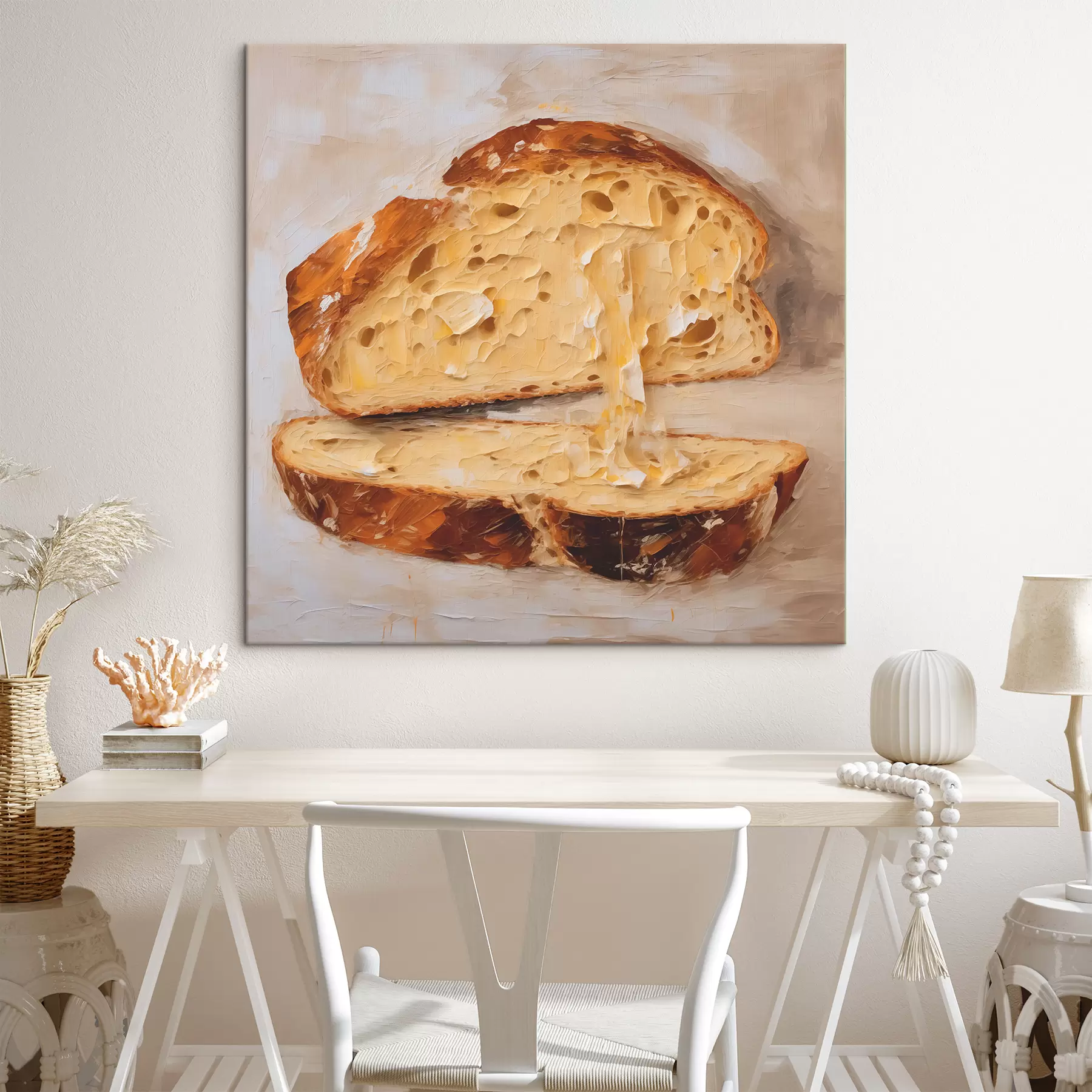 Paveikslėlis Paveikslas ant šviesaus fono duonos ir sviesto s40216