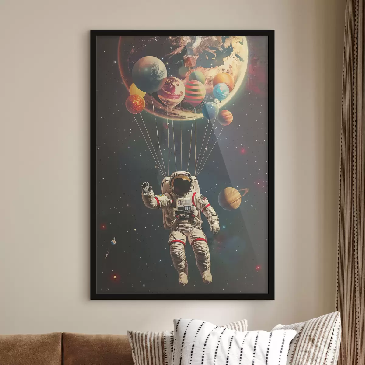 Plakatas Astronautas ir planetos f40185