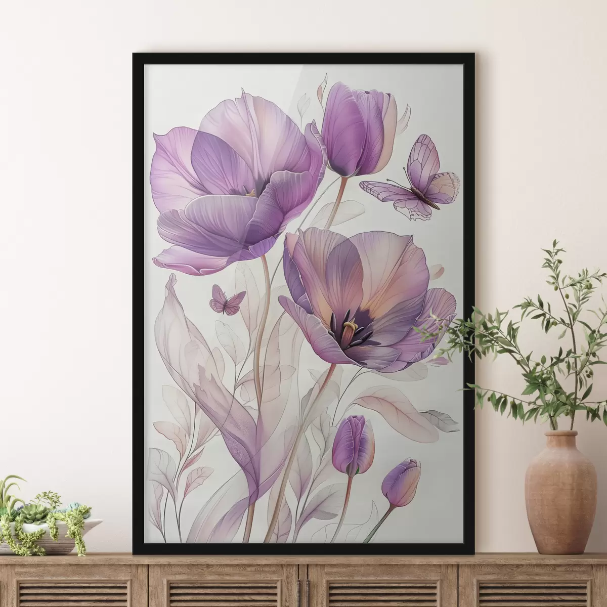 Plakatas Violetinės gėlės f40189