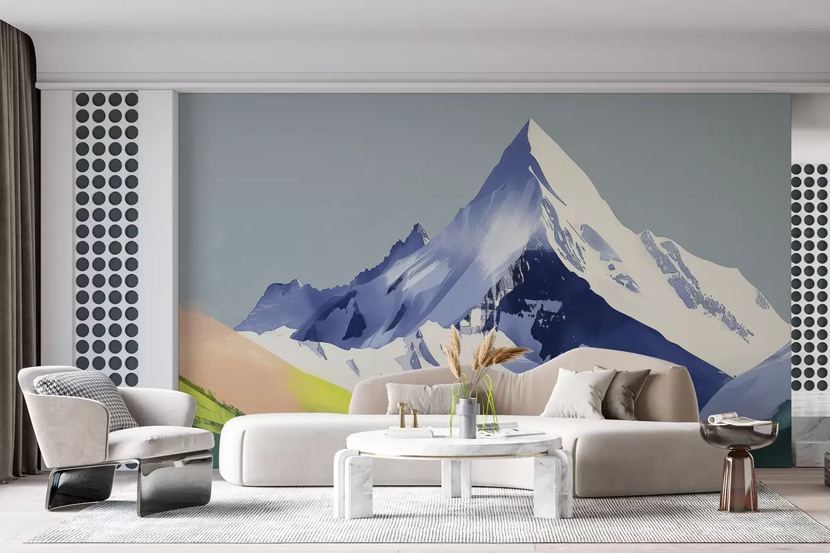 Fototapetai Kalnų peizažas su teptuko potėpiais w01394