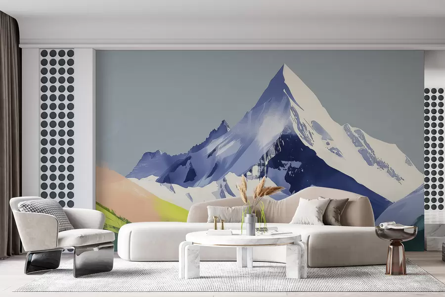 Fototapetai Kalnų peizažas su teptuko potėpiais w01394