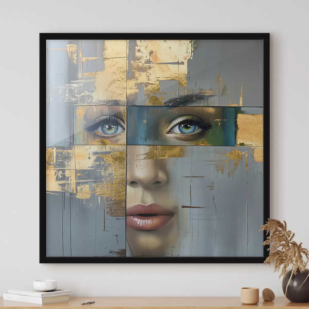 Plakatas modernus abstraktus portretas f40240