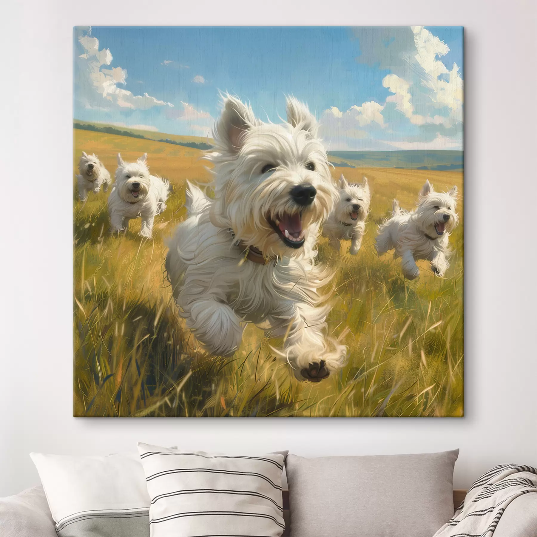 Fototapetai Maži šuniukai lauke s40358