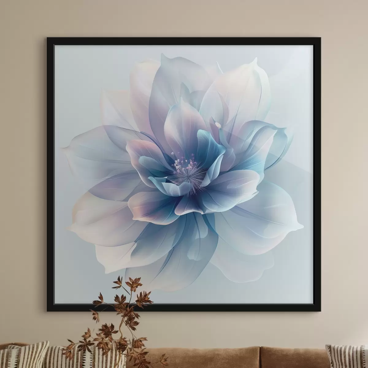 Plakatas Subtilus abstraktus gėlė f40362