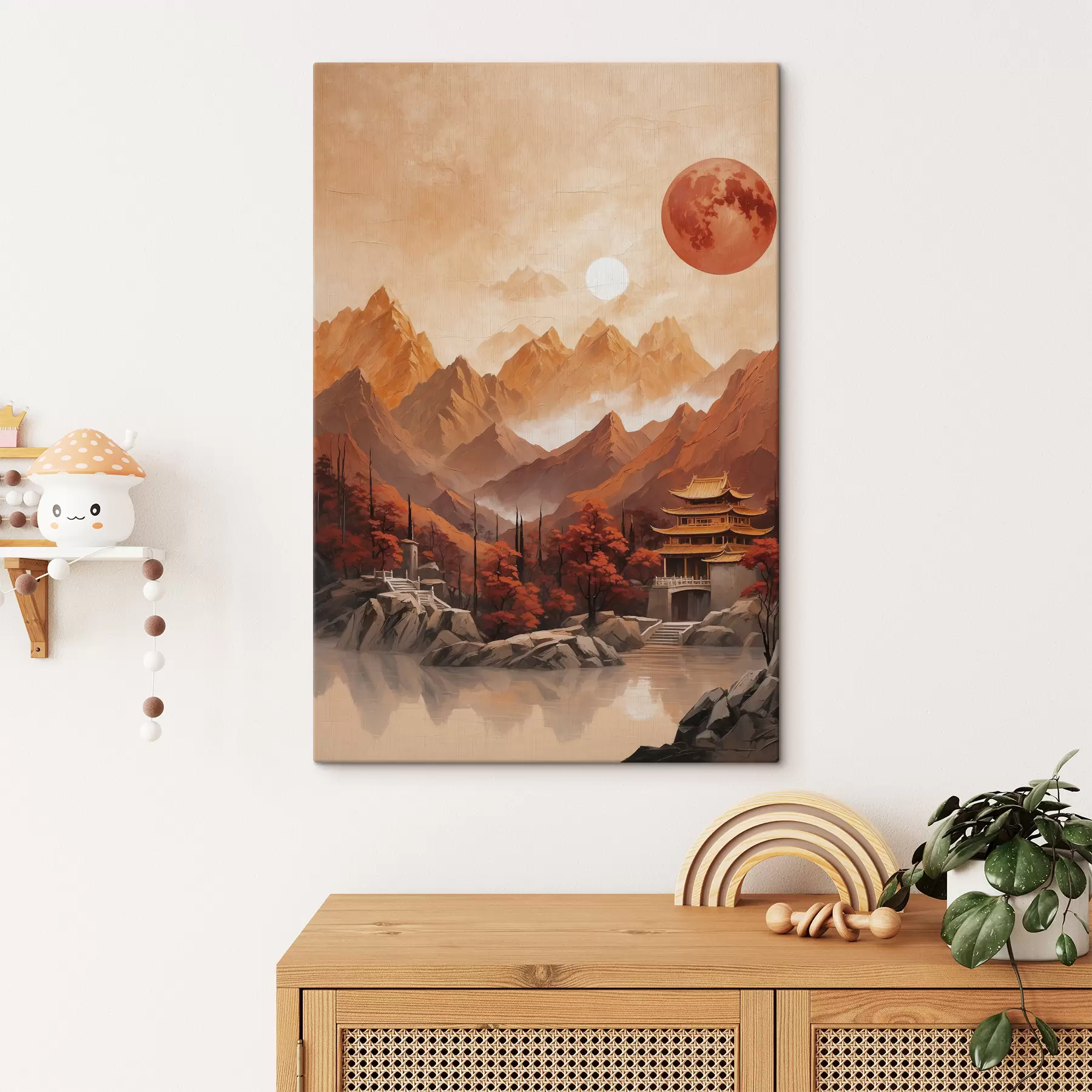 Fototapetai Kinijos istorinis pastatas kalnuose s40330