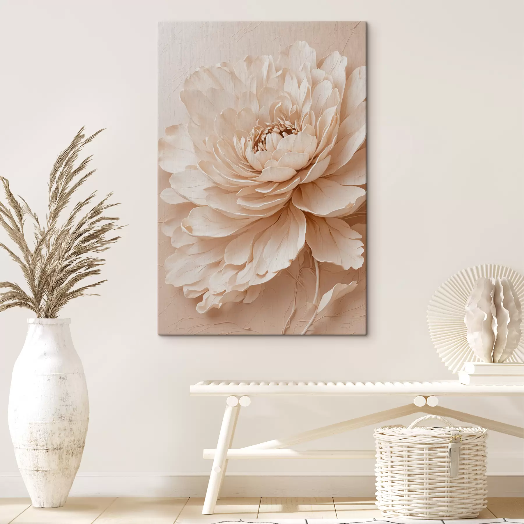Fototapetai Smėlio spalvos gėlė smėlio spalvos fone s40331
