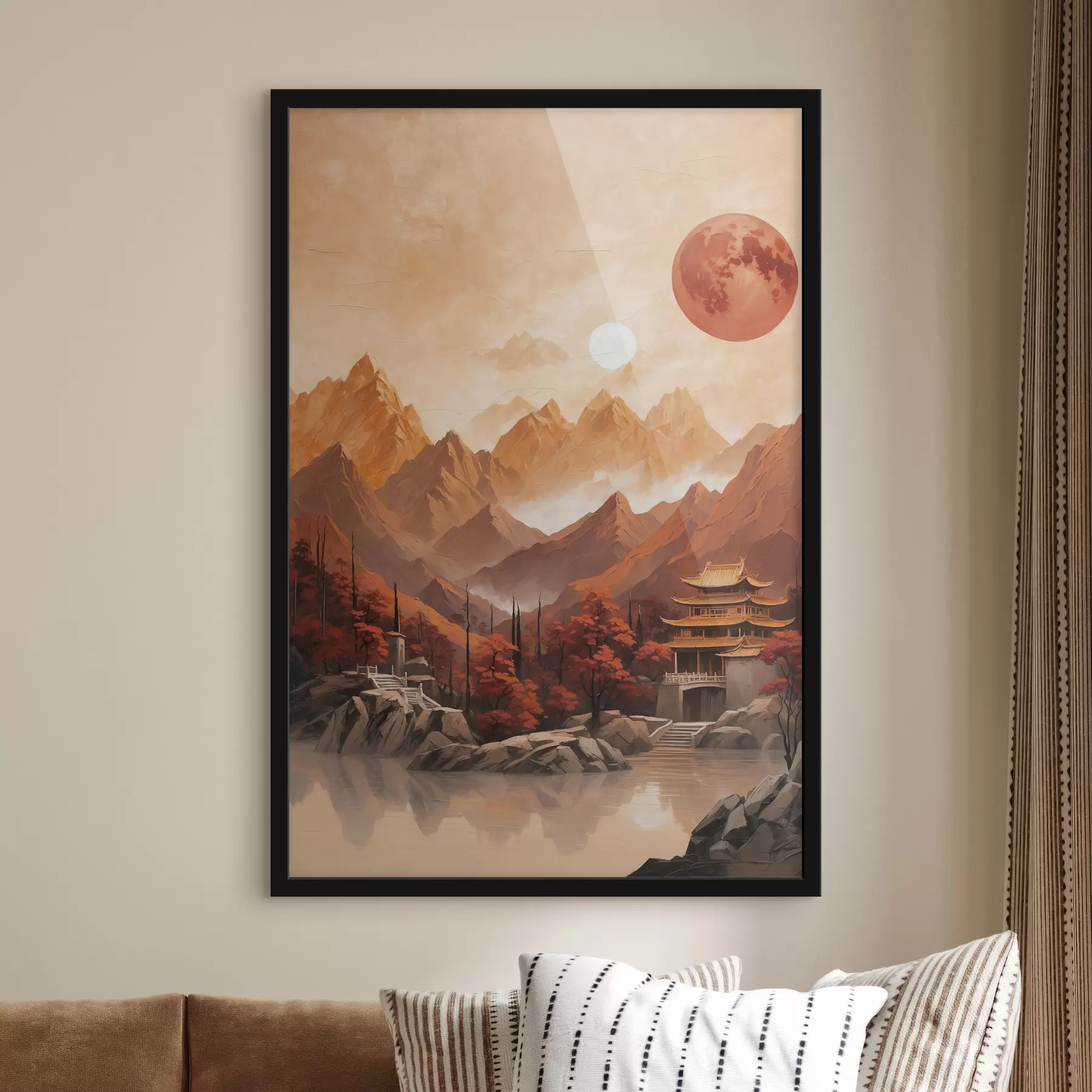 Fototapetai Kinijos istorinis pastatas kalnuose f40330