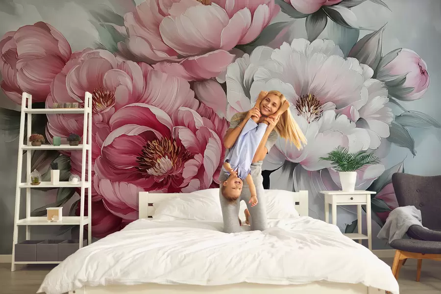 Fototapetai Vešlūs dažyti bijūnai w01017