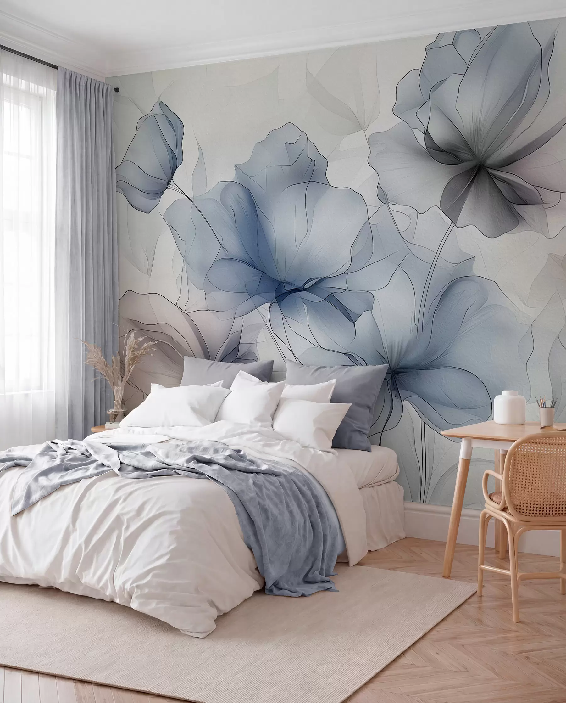 Fototapetai Dūminio mėlynumo žiedlapiai w01037