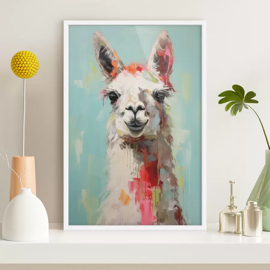 Fototapetai Balta lama su dažų dėmėmis pasteliniame mėlyname pilkame fone f40523