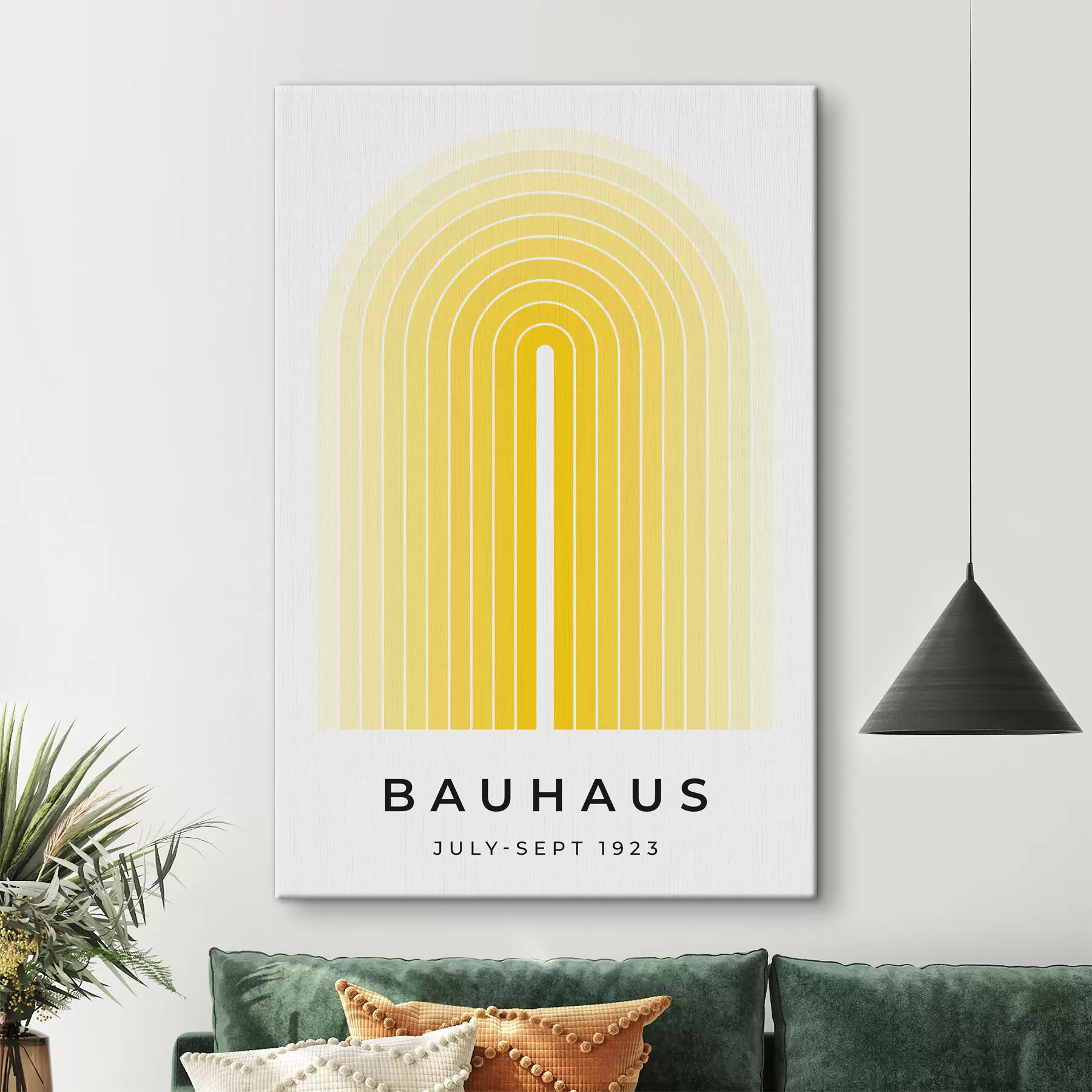 Fototapetai Bauhaus abstrakcija geltonos spalvos s40536