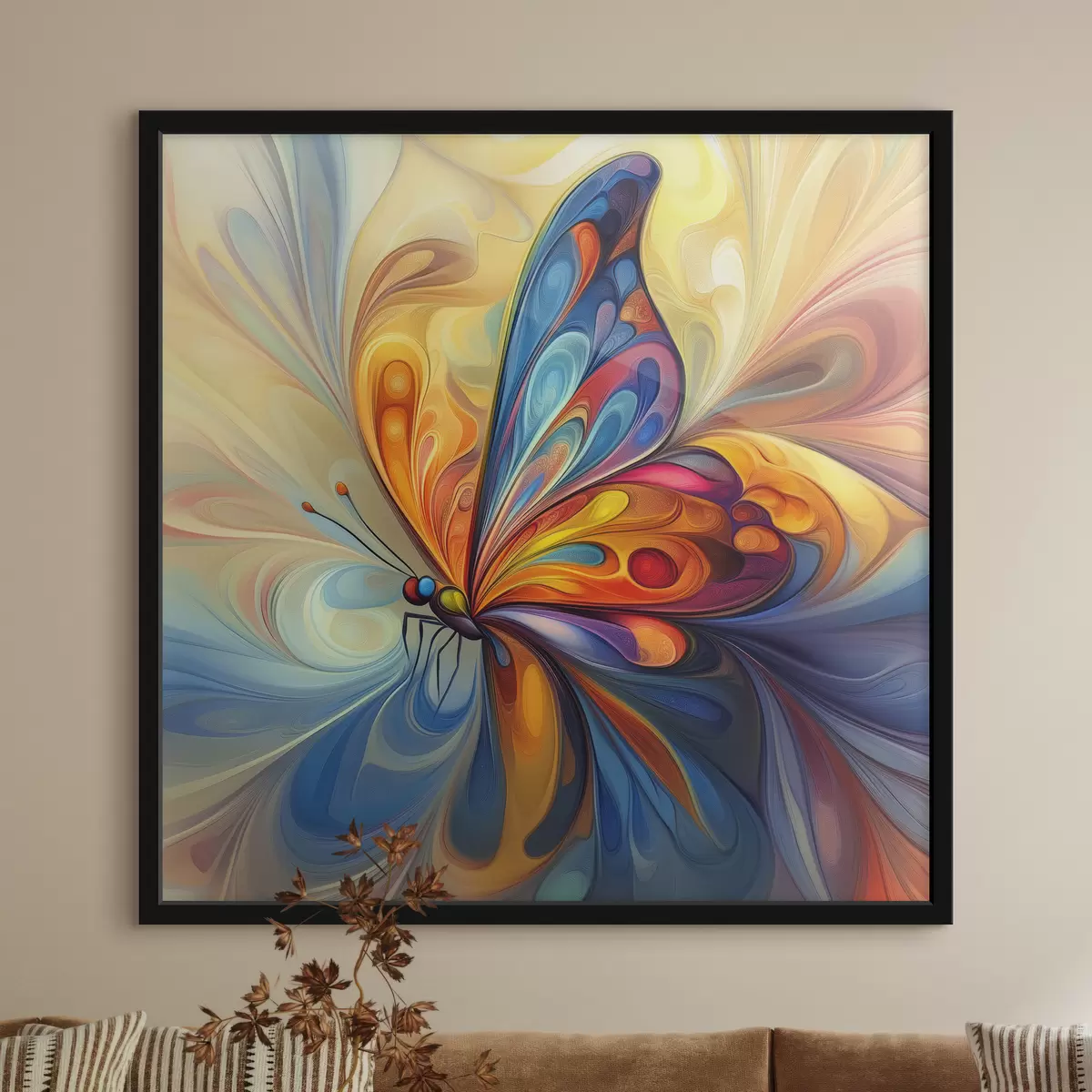 Plakatas Abstraktus drugelis f40451