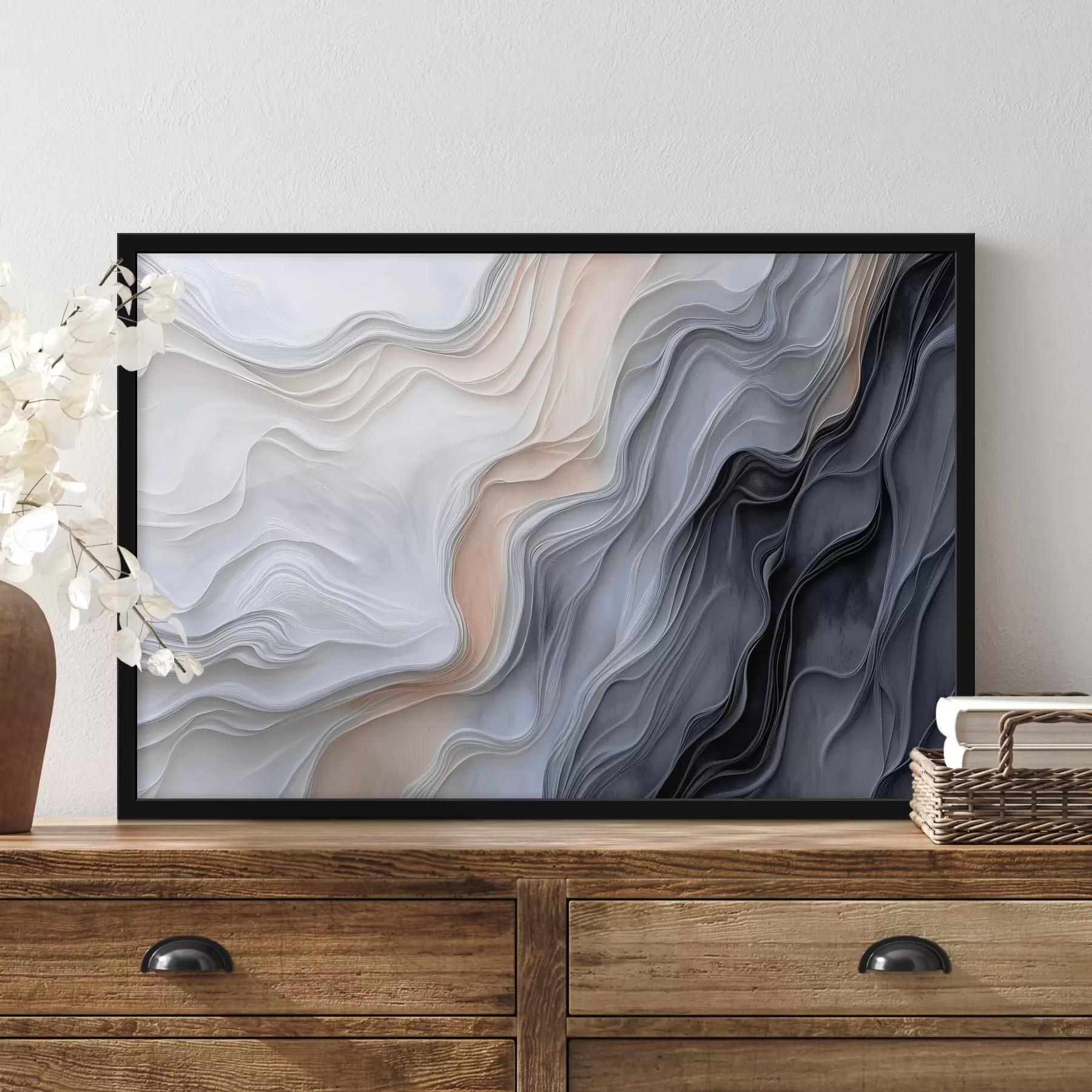 Fototapetai Abstrakčios bangos su tekstūros imitacija f40507