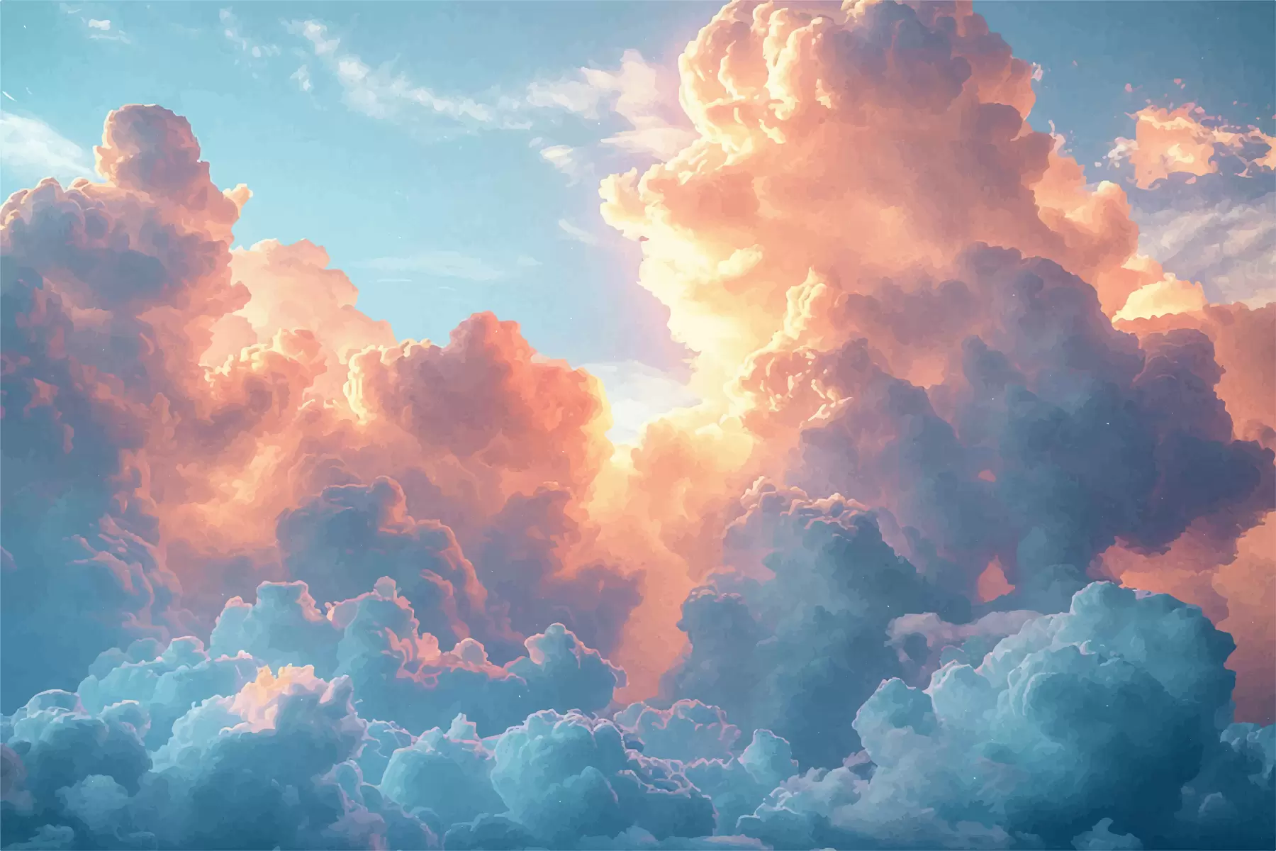 Fototapetai Spalvoti debesys w01509