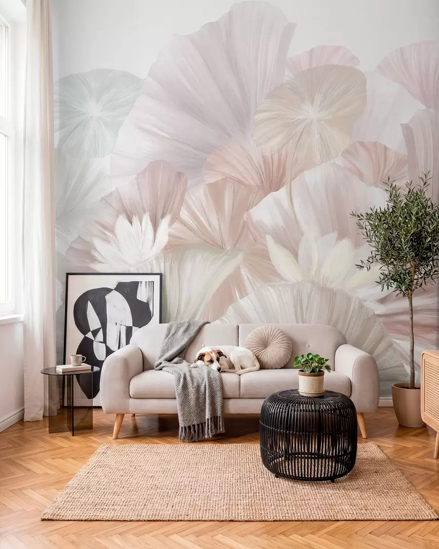 Fototapetai Rausvų žiedlapių vėduoklės w08265v1