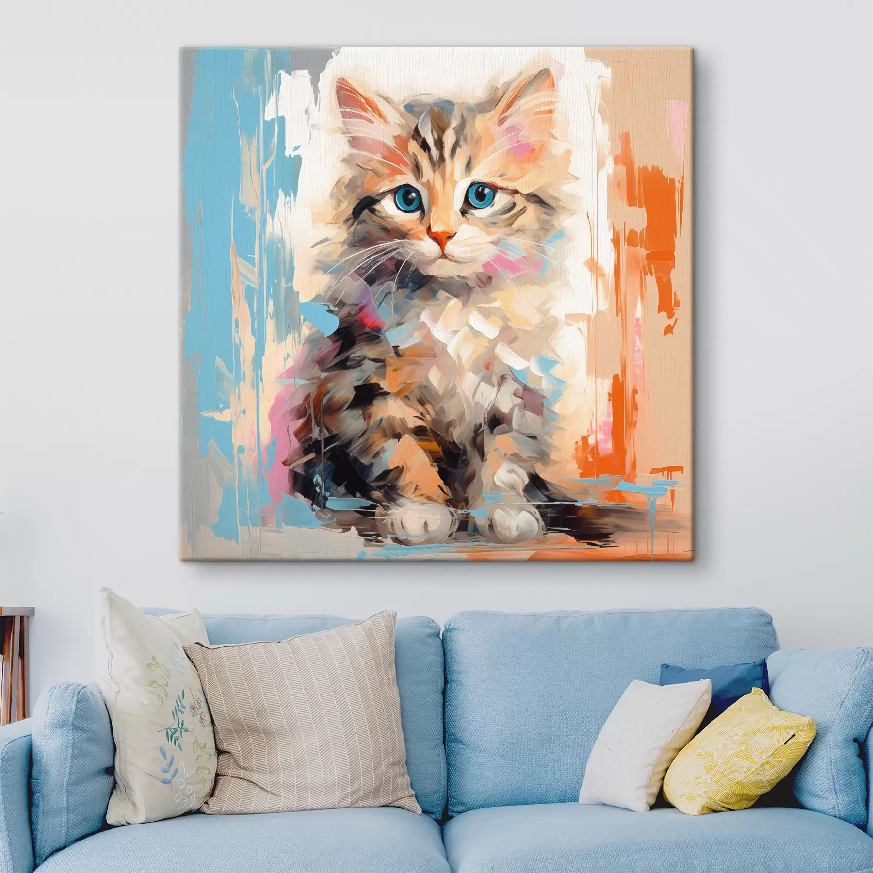 Paveikslėlis Kačiukas su teptuko potėpiais s40735