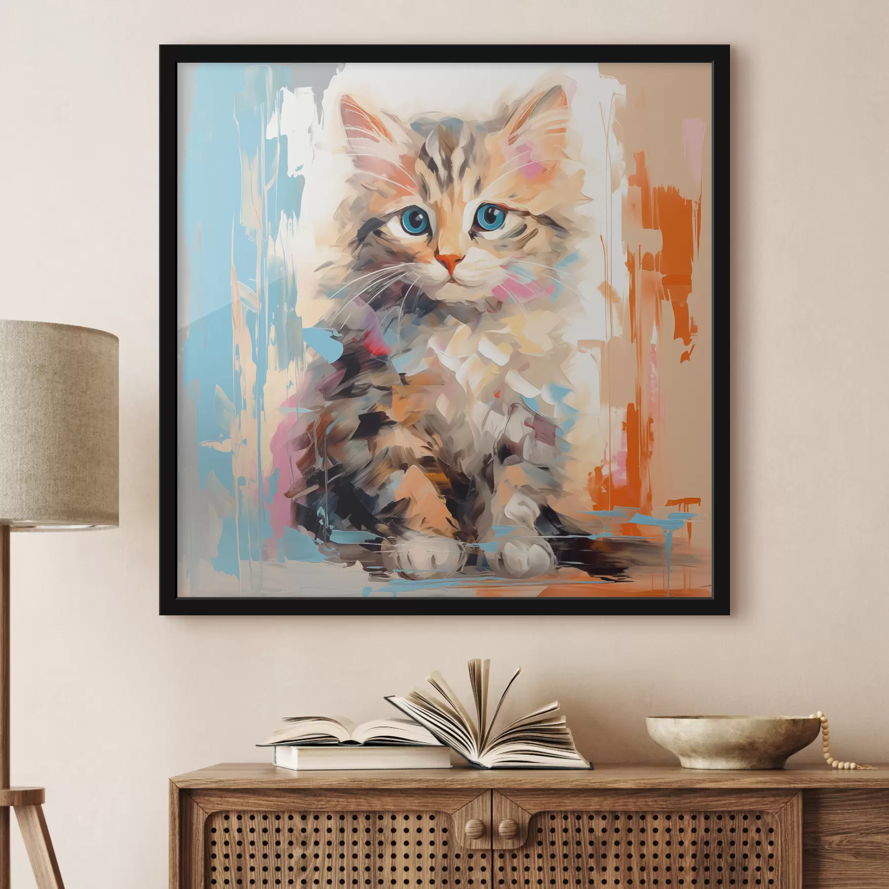 Fototapetai Kačiukas su teptuko potėpiais f40735