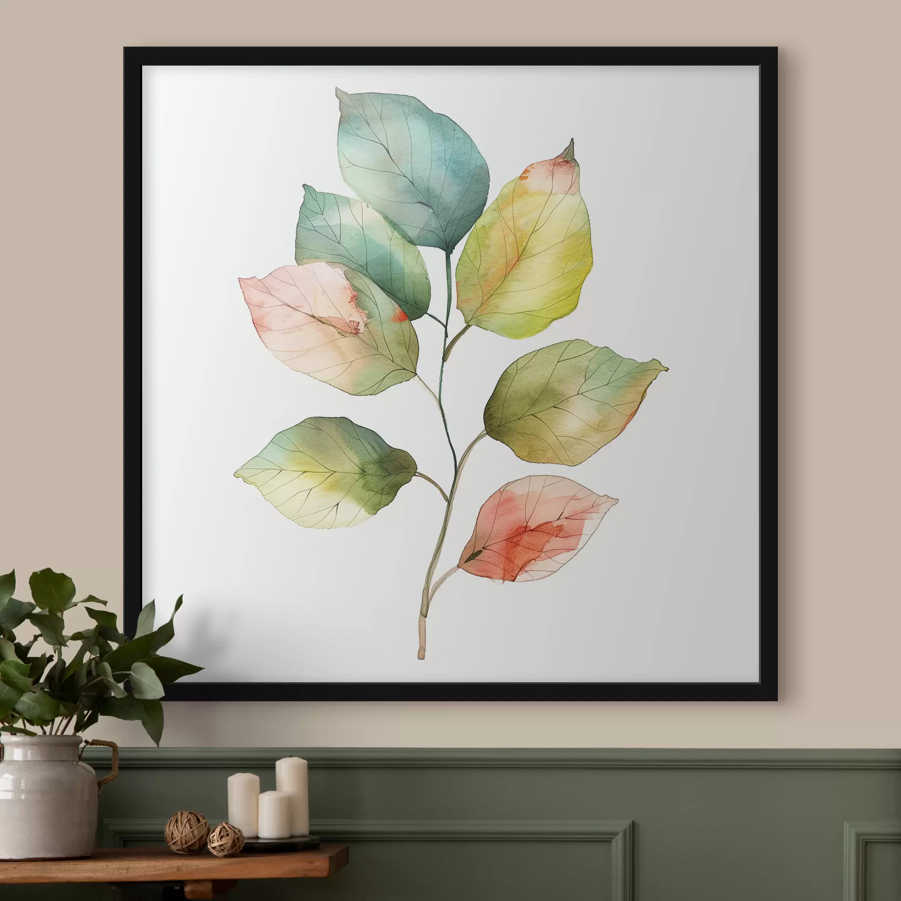 Fototapetai Akvareliniai lapai f40765