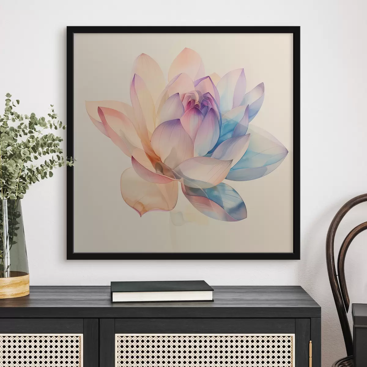Plakatas Didelė įvairiaspalvė gėlė f40772