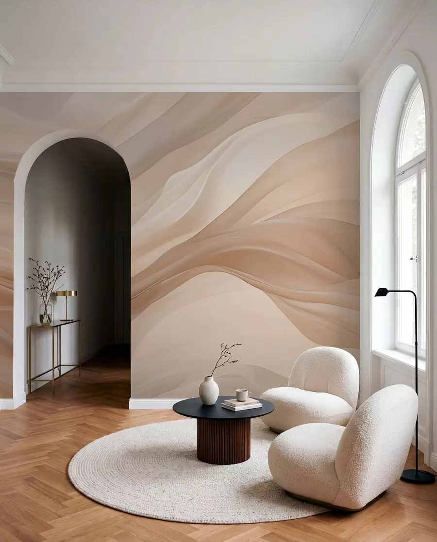 Fototapetai Švelnus smėlio spalvos fonas w01641