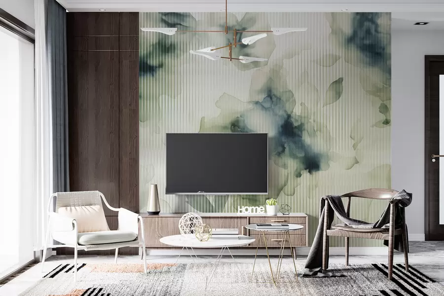 Fototapetai abstrakčios dėmės už stiklo w01681v1