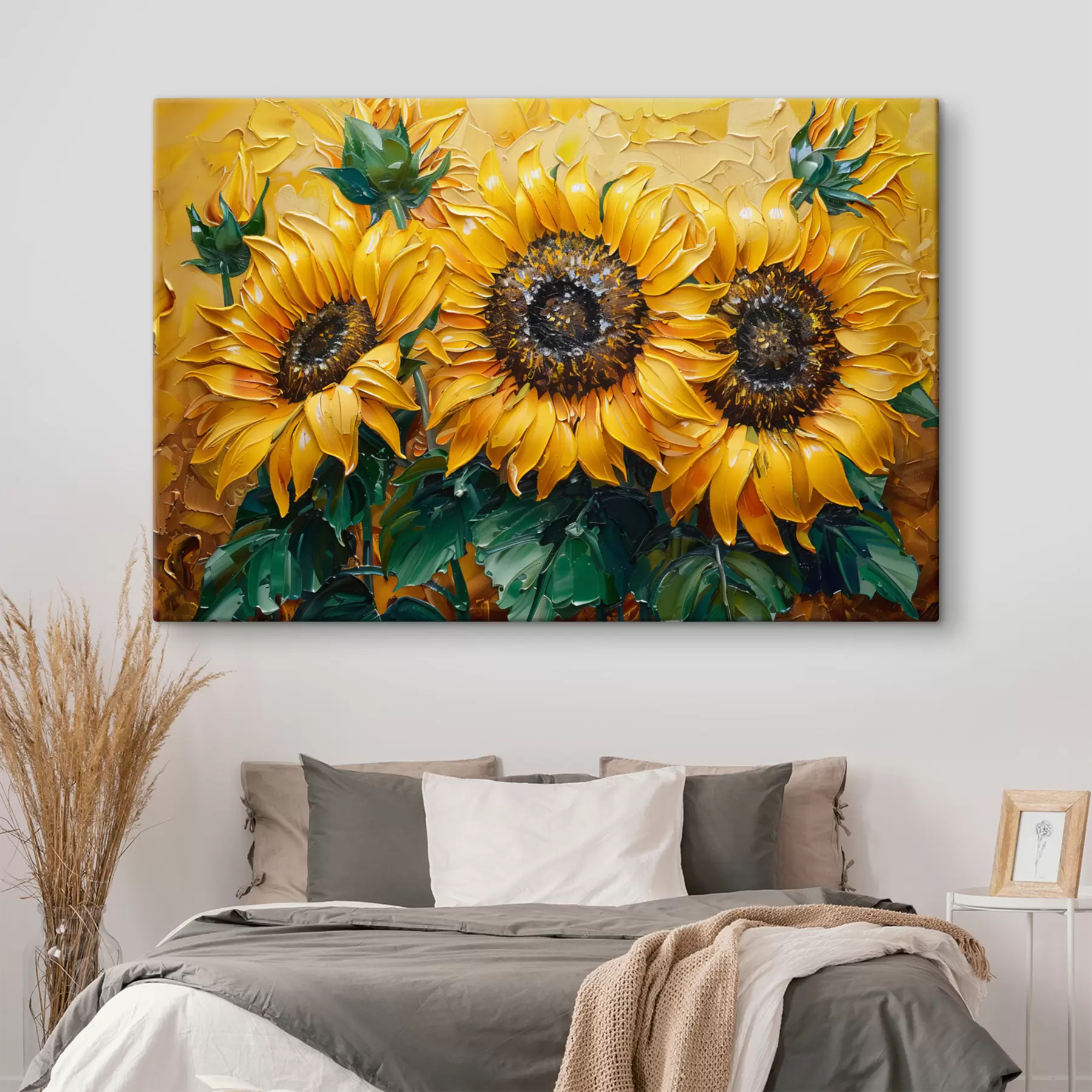 Fototapetai Ryškios saulėgrąžos, aliejiniai dažai s40787