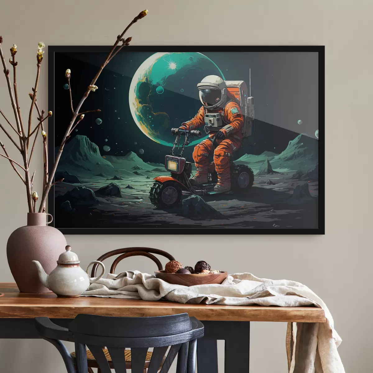 Plakatas Astronautas Mėnulyje f40837