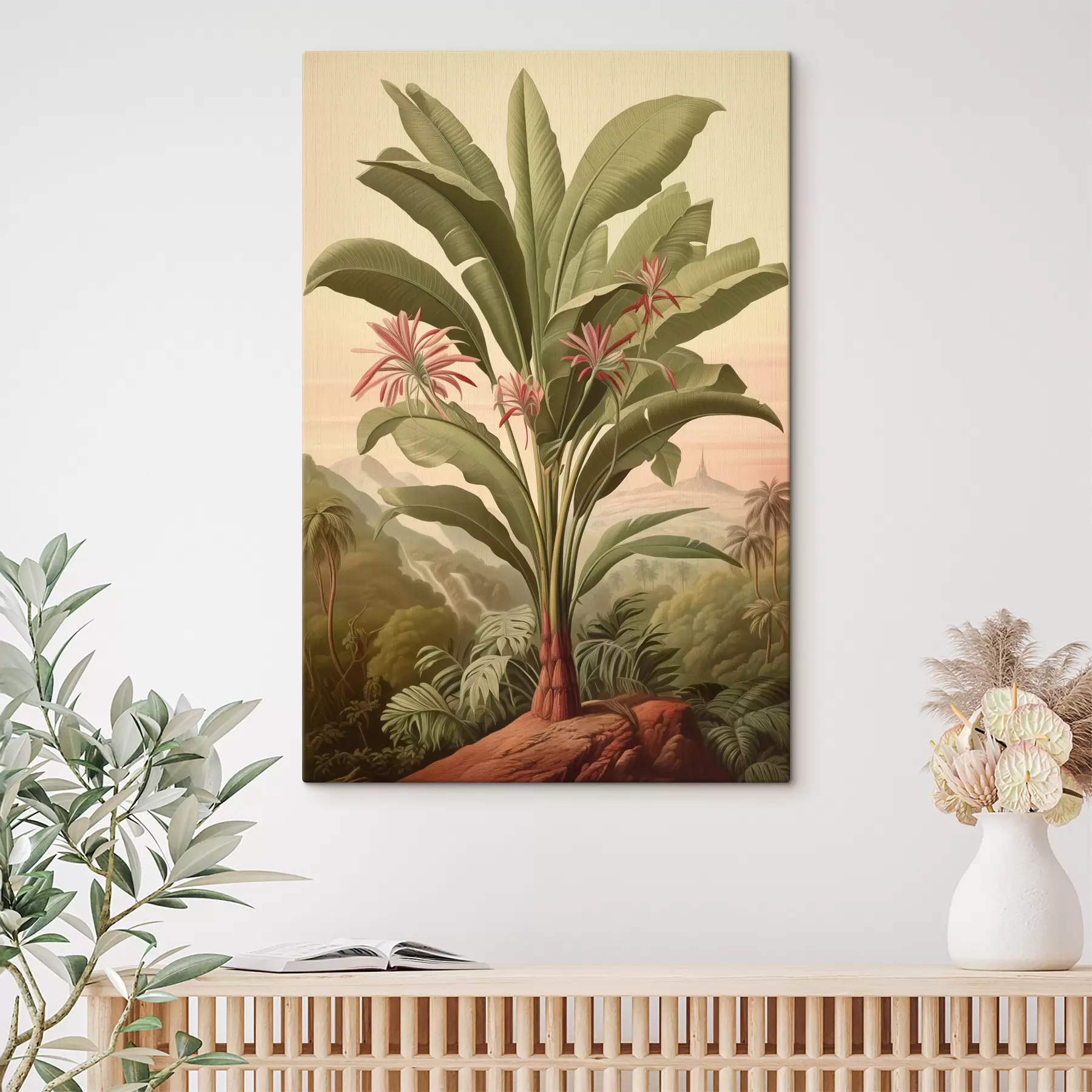 Fototapetai Derliaus bananų palmės, žalios spalvos s40878