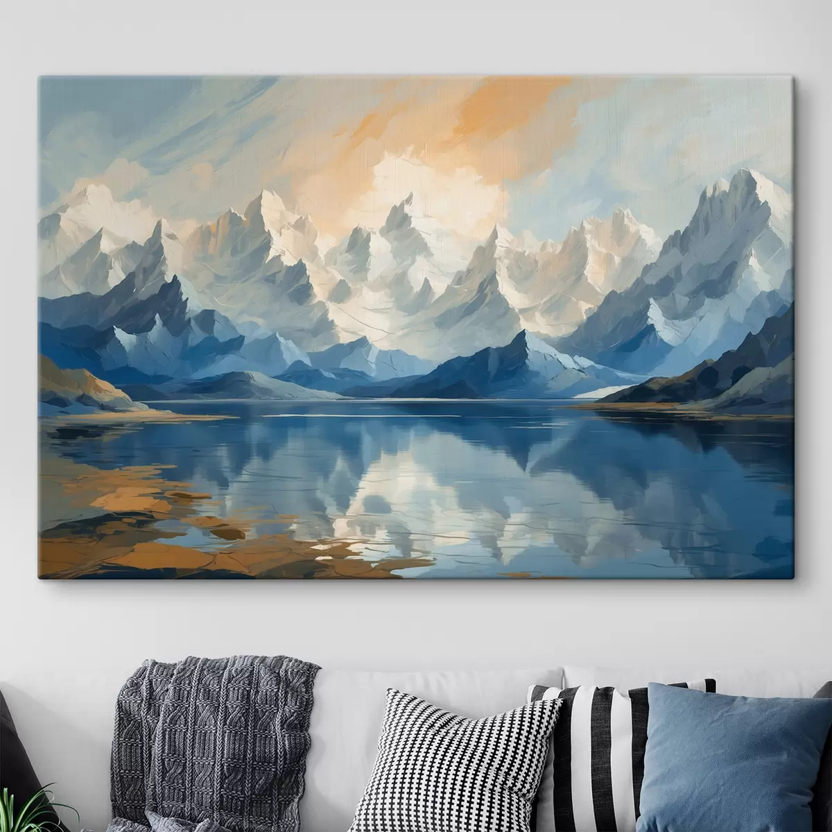 Paveikslėlis Ežeras ir snieguoti kalnai s40861