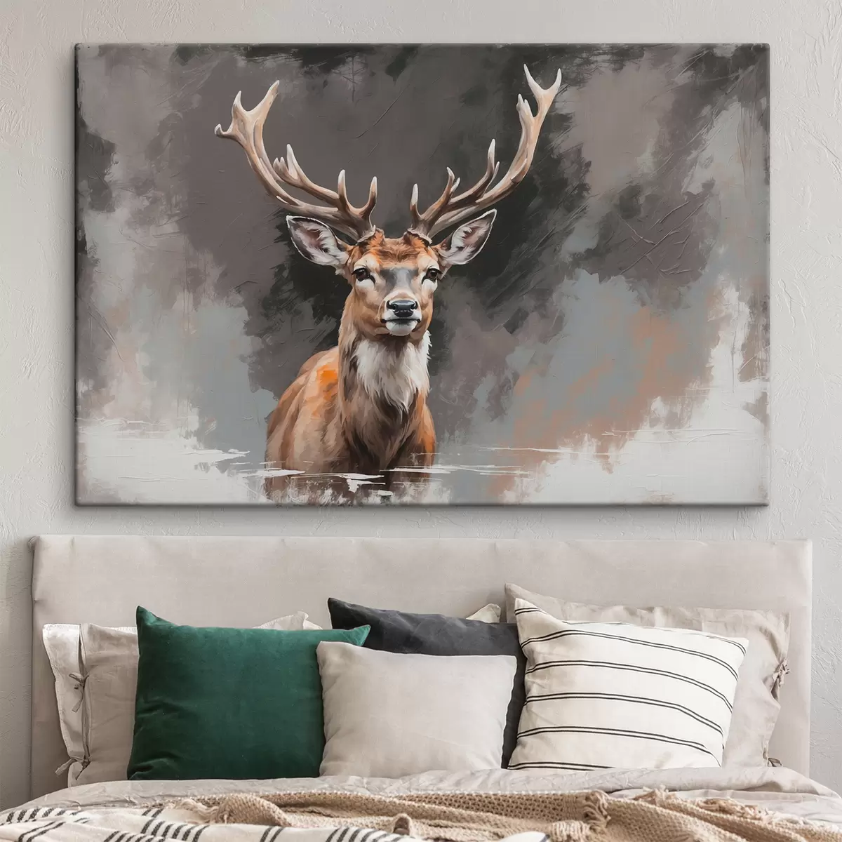 Paveikslėlis Elnias pilkai juodame fone s40865