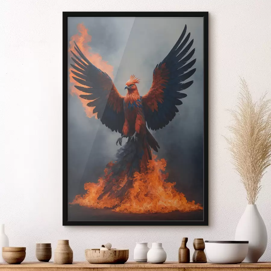 Fototapetai Feniksas neryškiame fone f40873