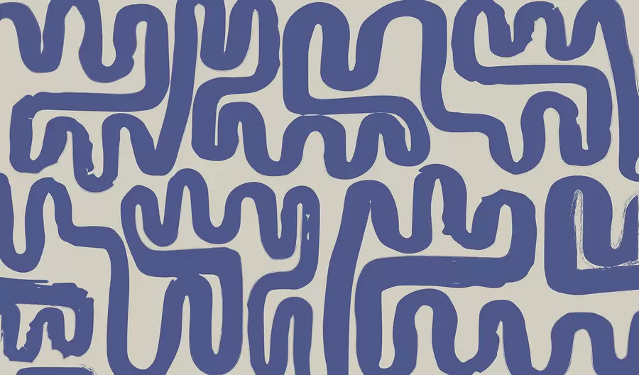 Fototapetai Mėlynos vyniojimo linijos w01686