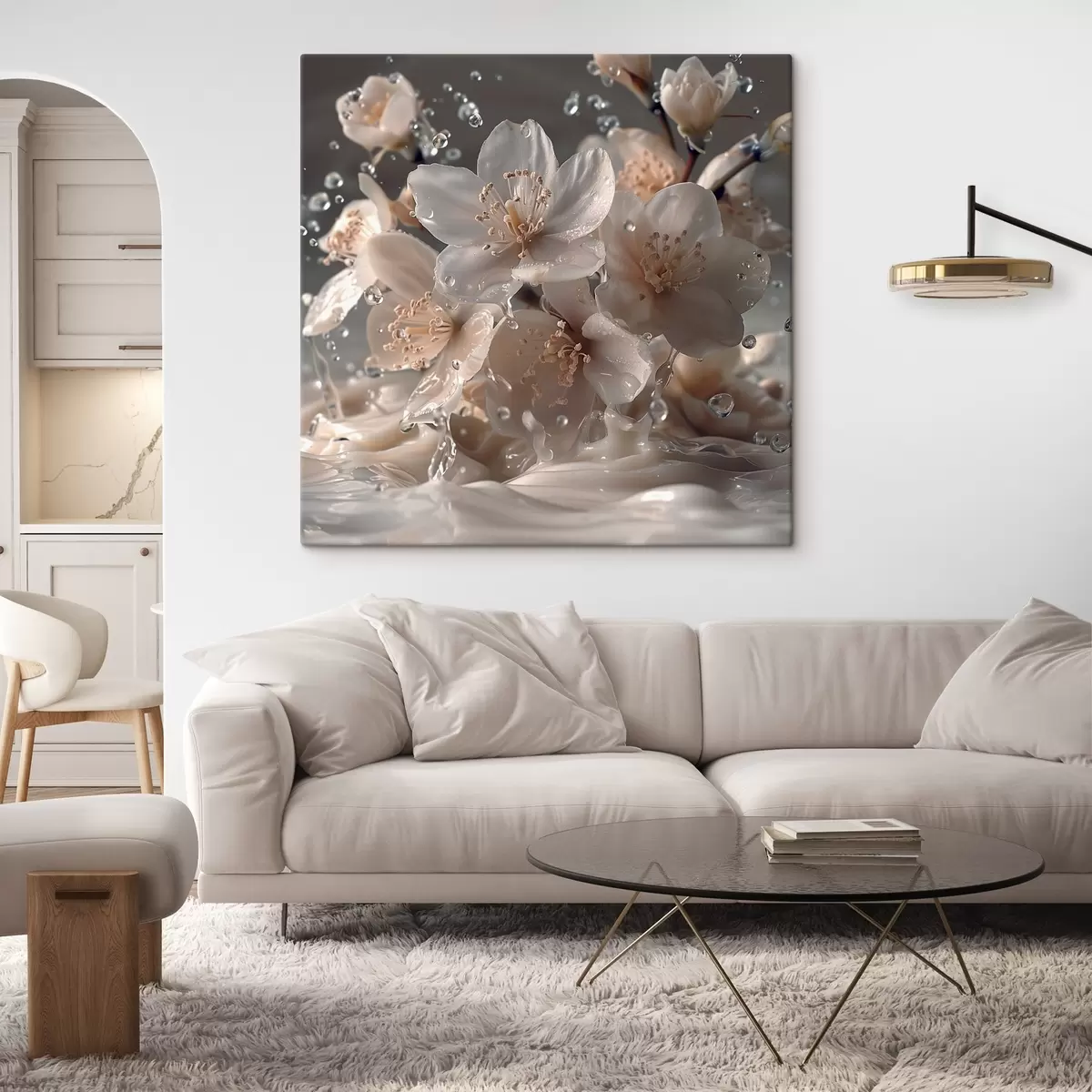 Paveikslėlis Jazminų žiedai lašelių sūkuryje s41003