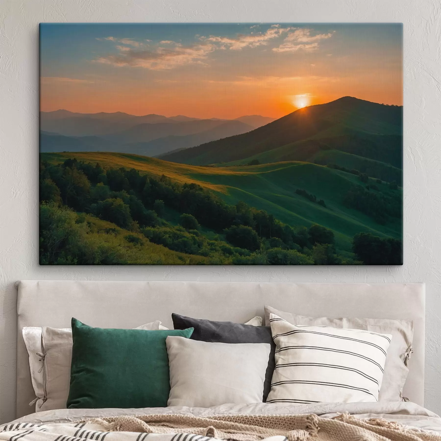 Fototapetai Vaizdas nuo kalno saulėlydžio metu s41045