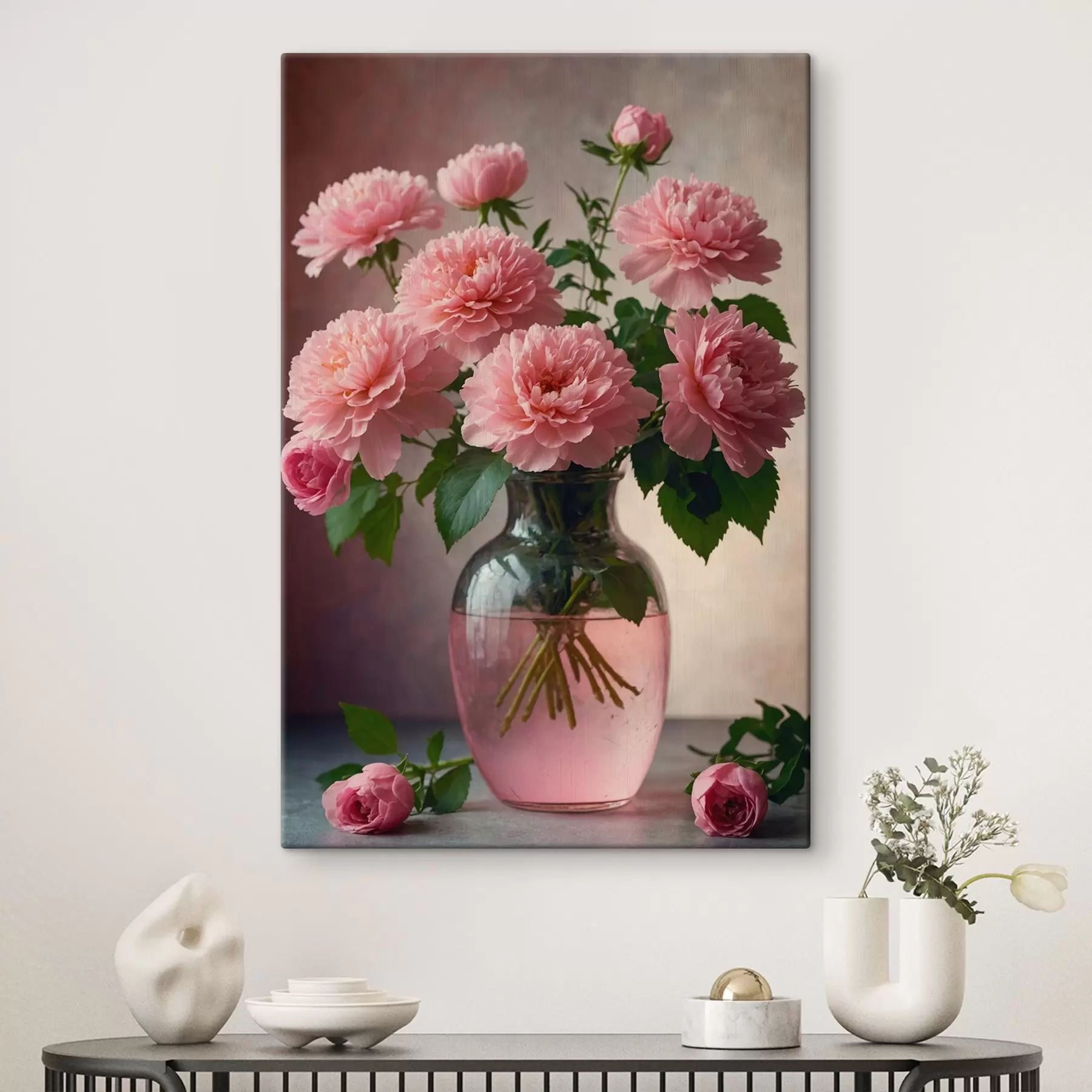 Fototapetai Rožinės gėlės vazoje s41055