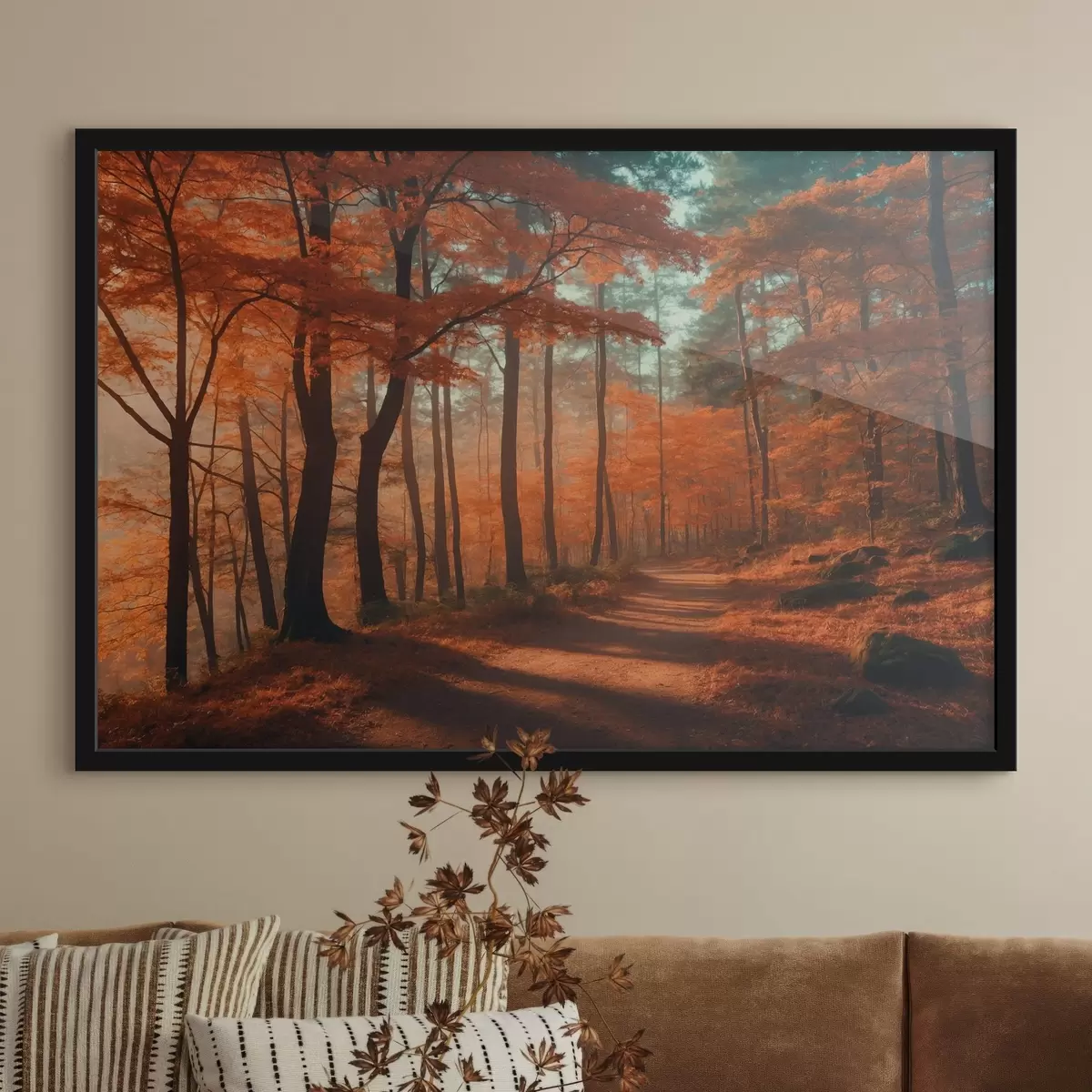 Plakatas Takas rudeniniame miške f41053