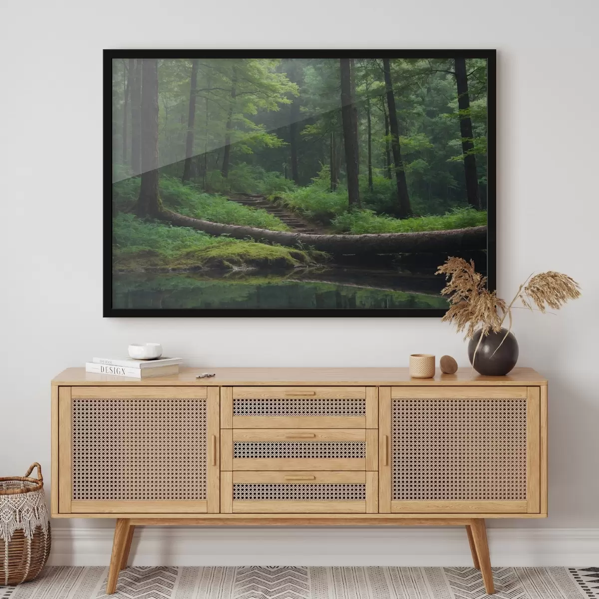 Plakatas Nukritęs medis miške f41054