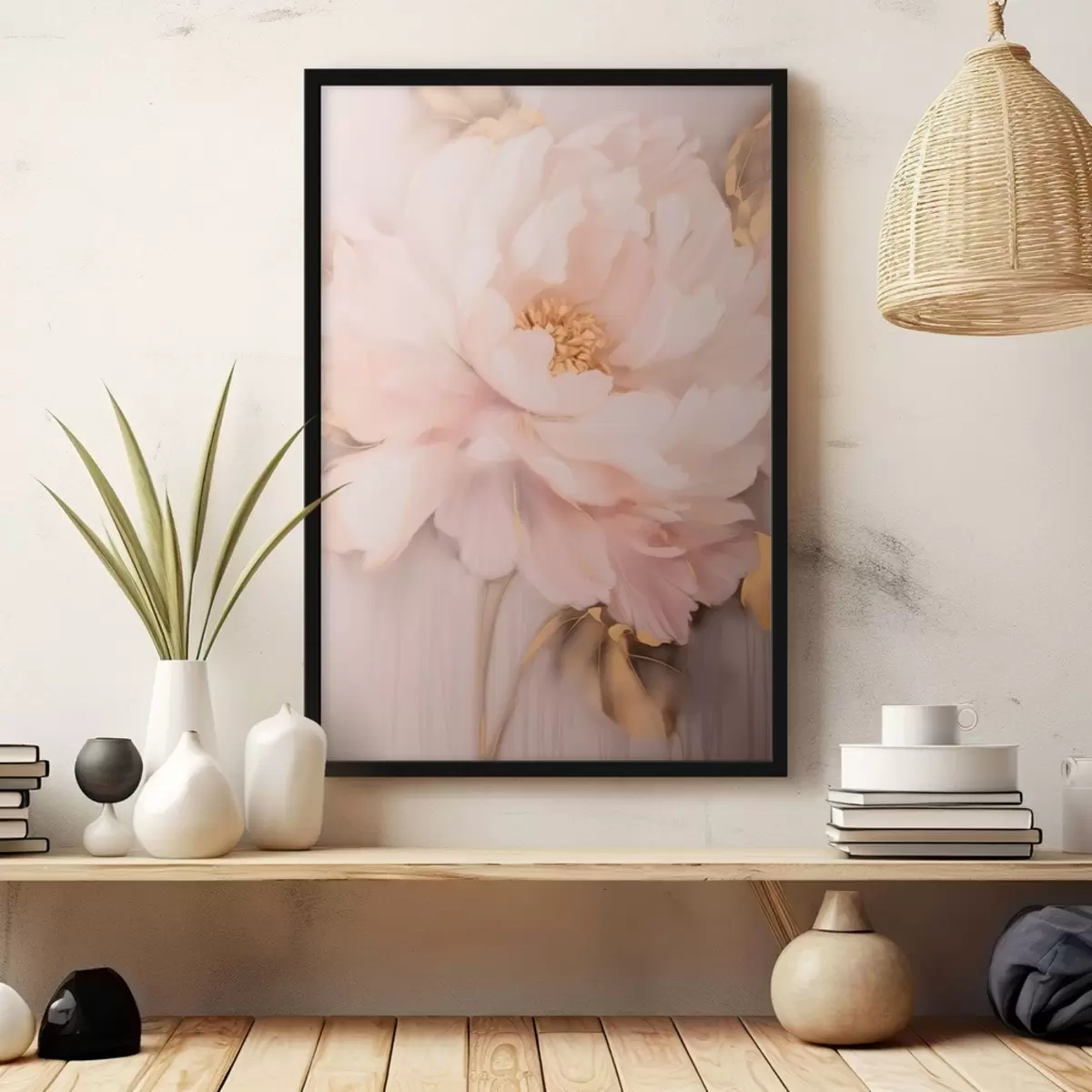 Plakatas Rožinė gėlė f41060