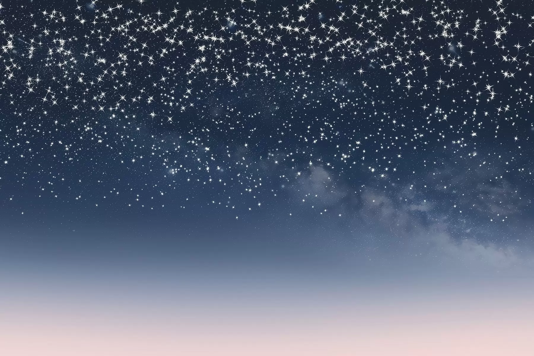 Fototapetai Žvaigždėtas nakties dangus, rožinis gradientas, kosminis, žvaigždynai w01797