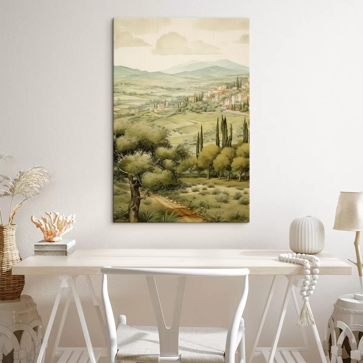 Paveikslėlis Toskanos peizažai, akvarelė, boho stilius s41220
