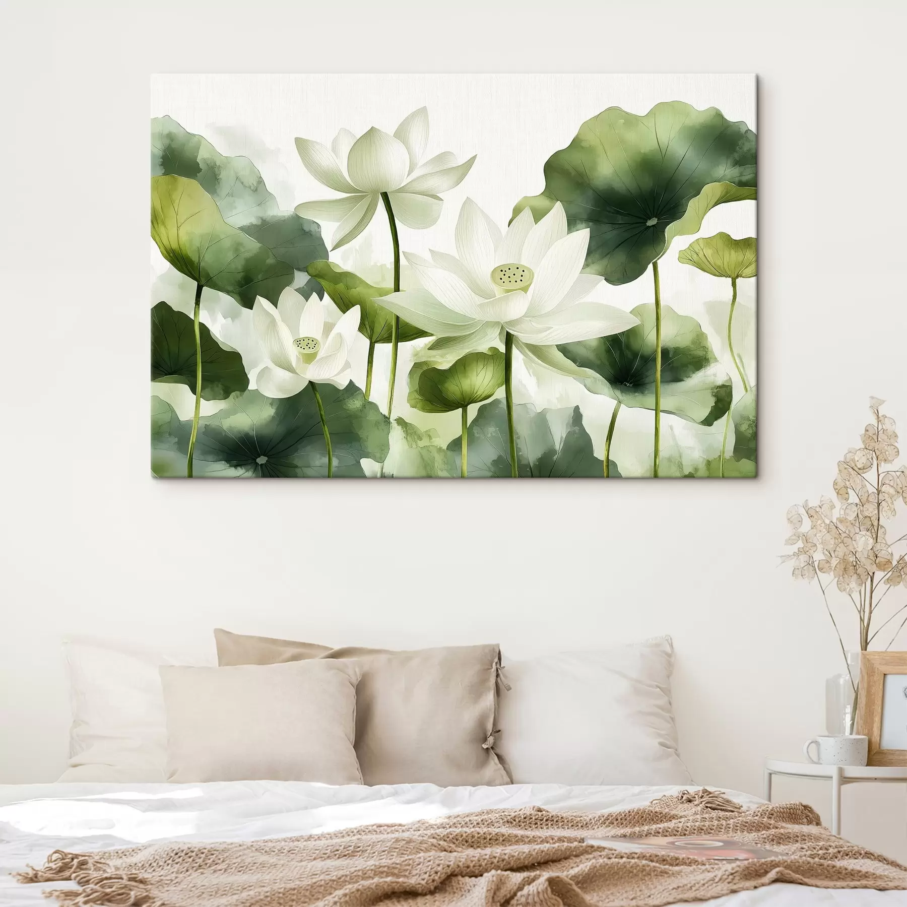 Fototapetai Gražios akvarelės lotoso gėlės s41227