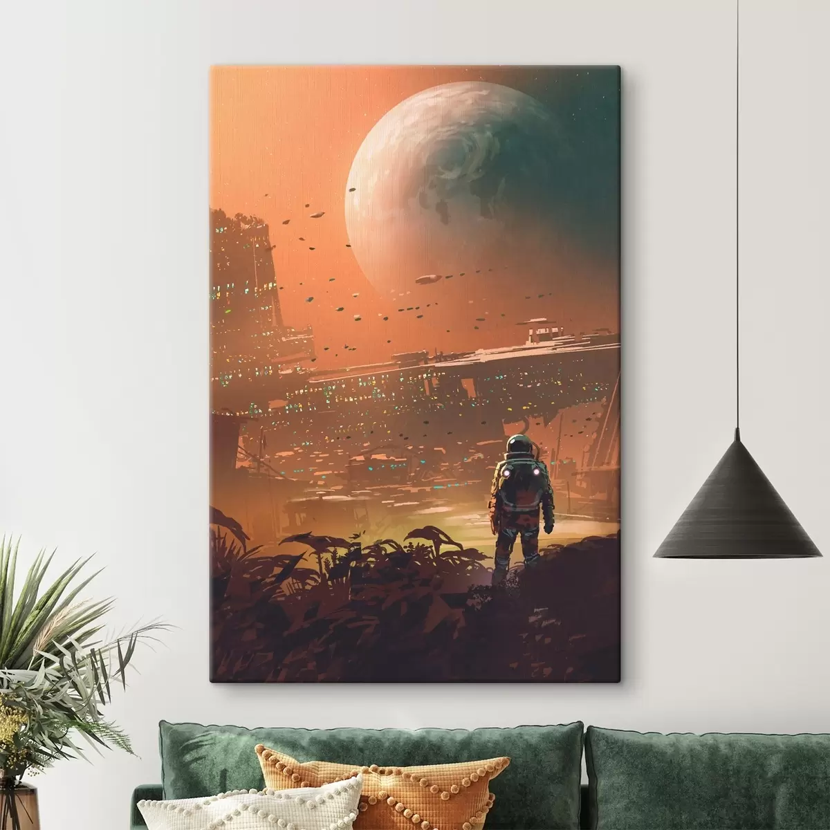 Paveikslėlis Mieste vaikštantis astronautas s37083