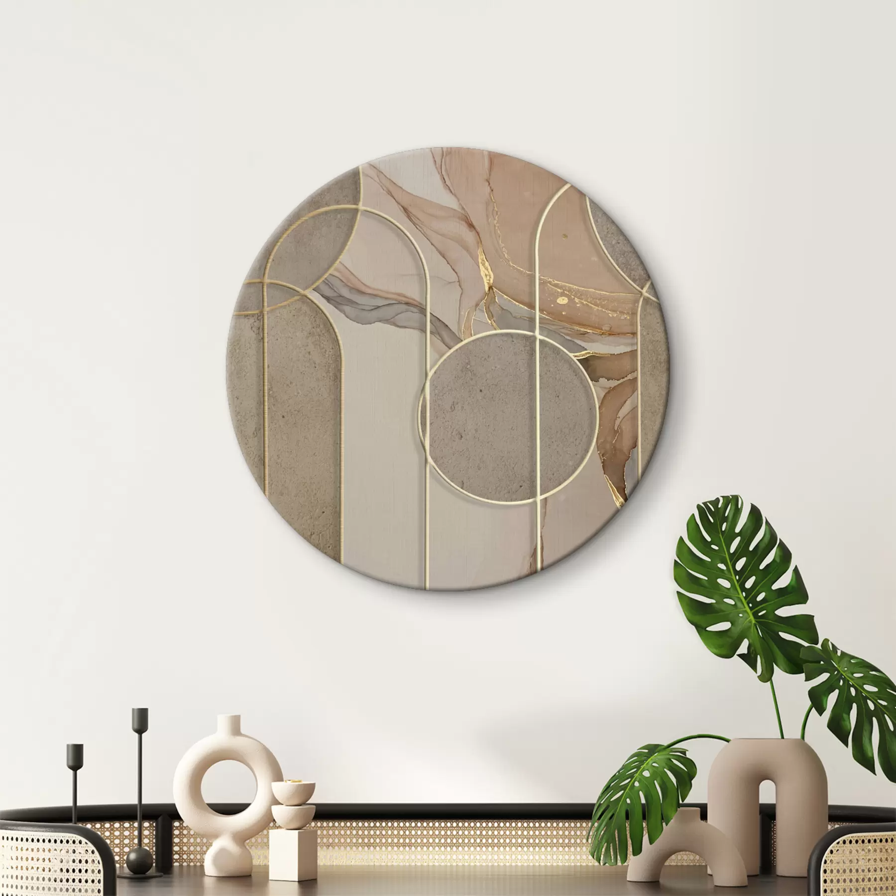 Paveikslėlis Smėlio spalvos marmuras boho stiliaus r34773