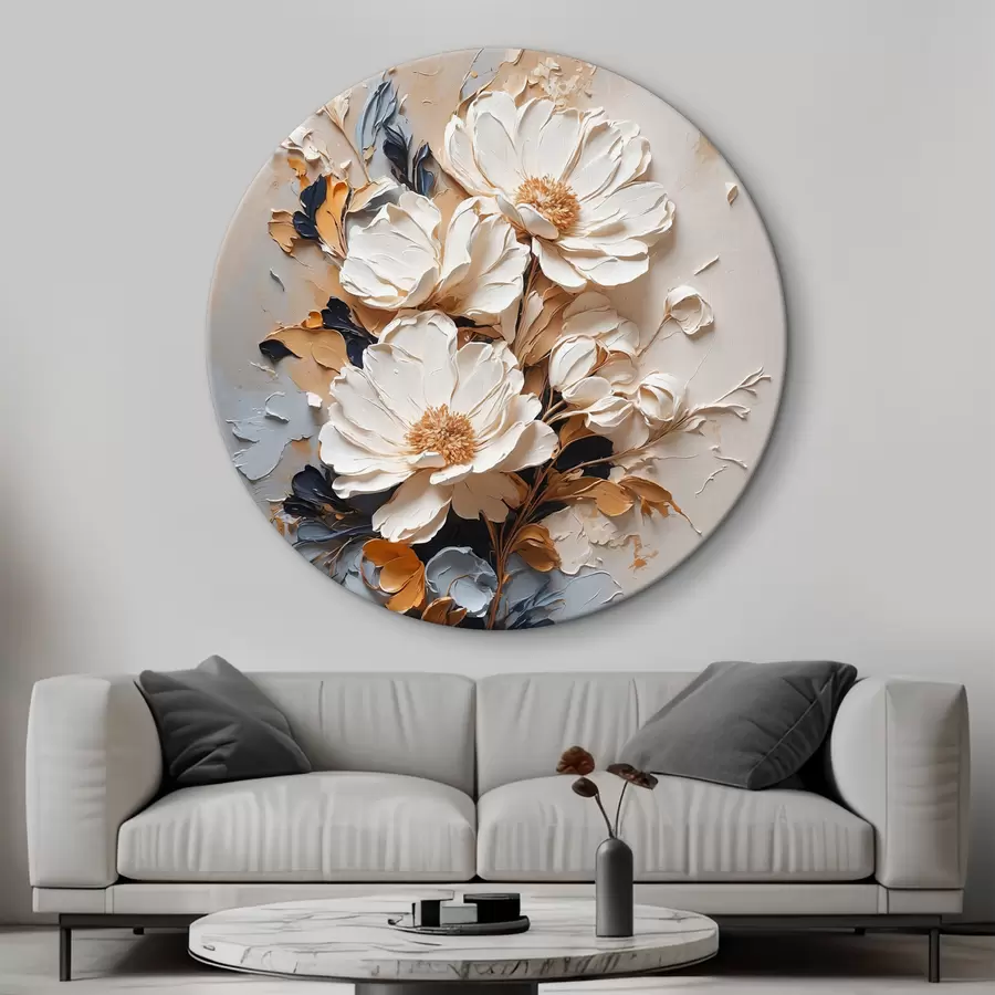 Fototapetai Baltos gėlės aliejuje r37327