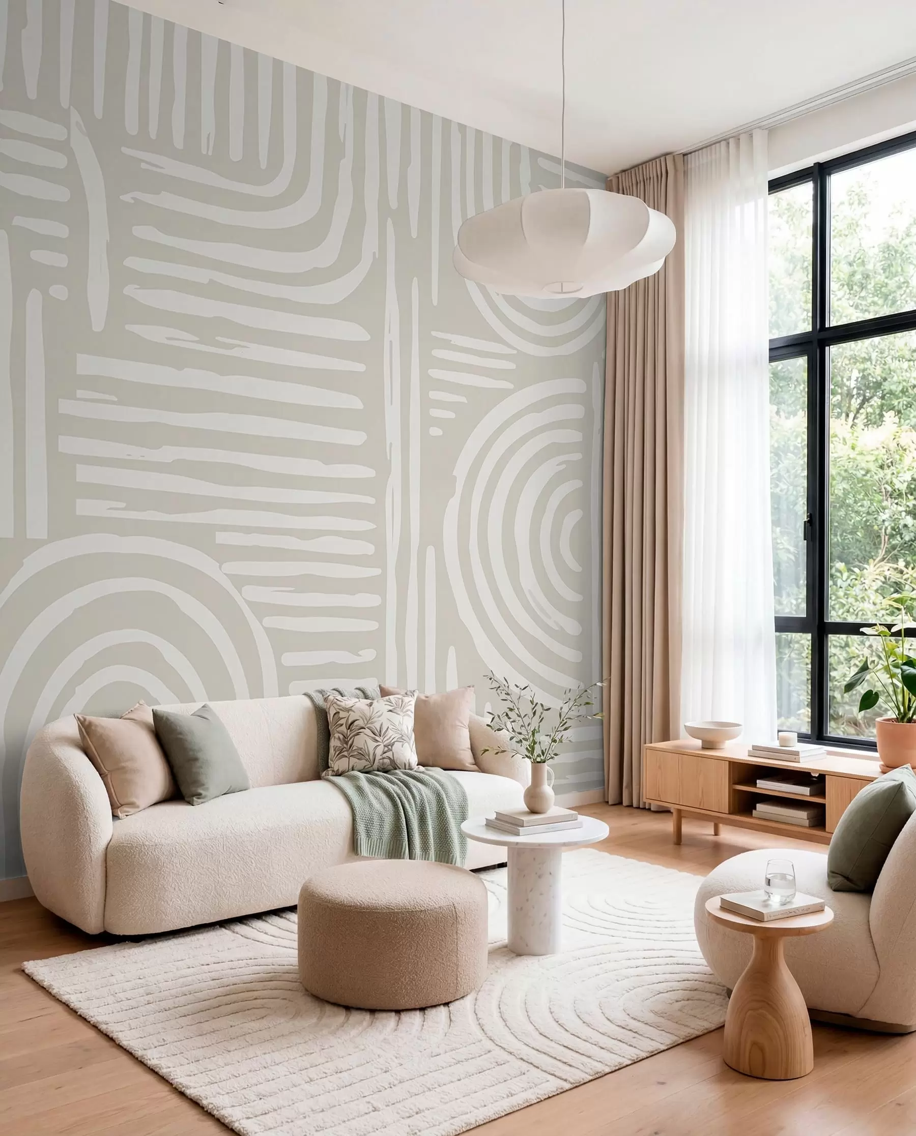 Fototapetai Minkštų spalvų boho dizainas w01919