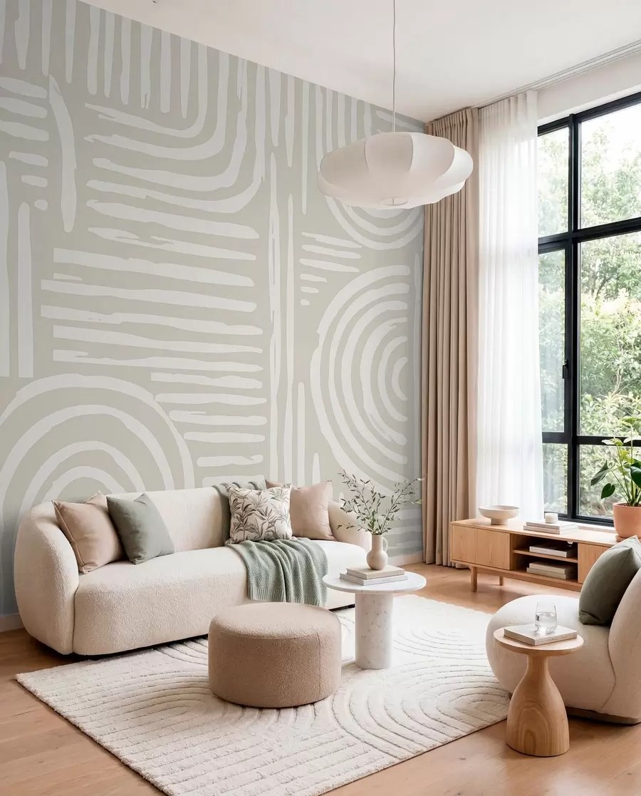 Fototapetai Minkštų spalvų boho dizainas w01919