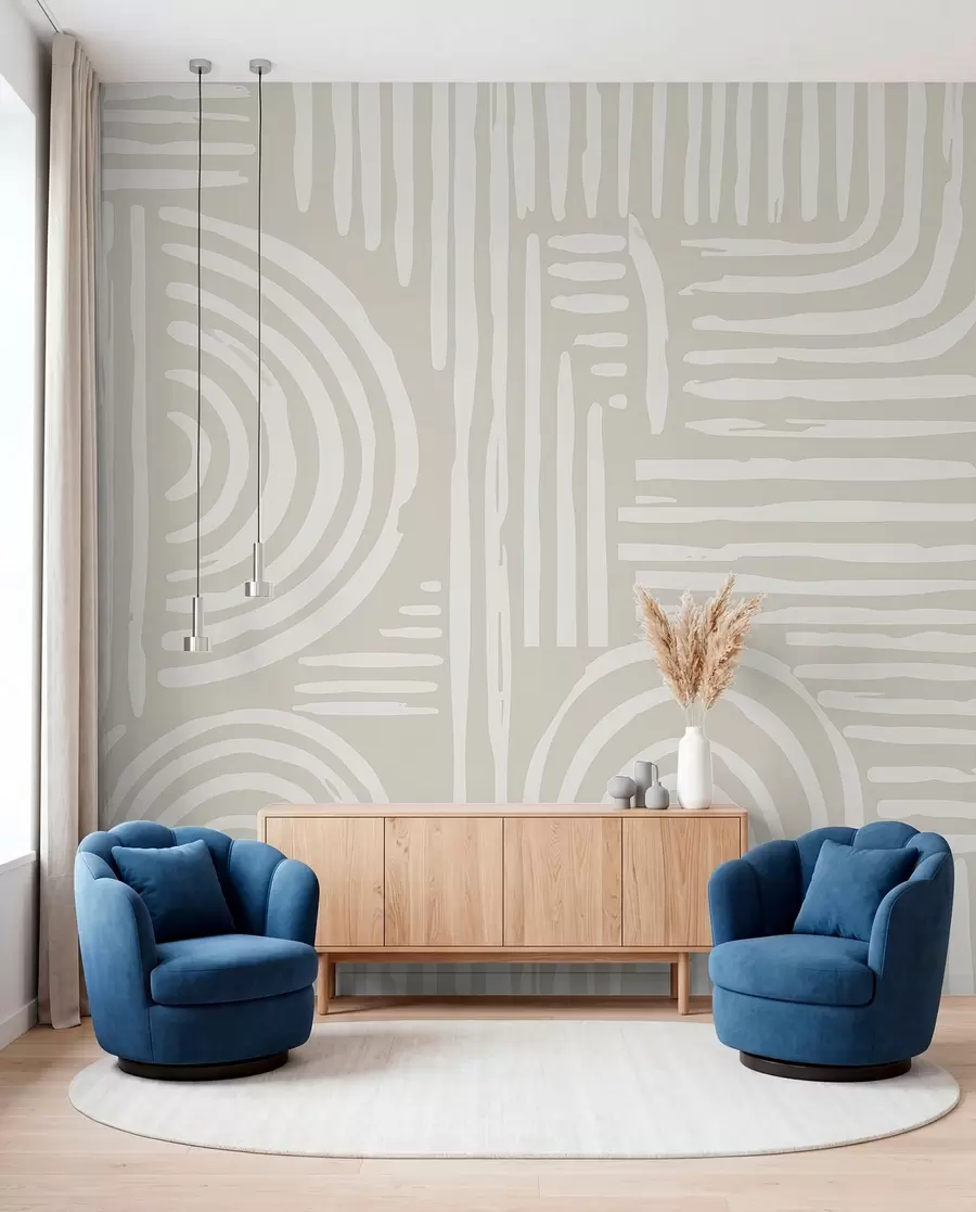 Fototapetai Minkštų spalvų boho dizainas w01919