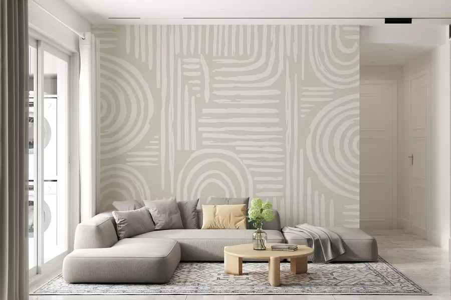 Fototapetai Minkštų spalvų boho dizainas w01919